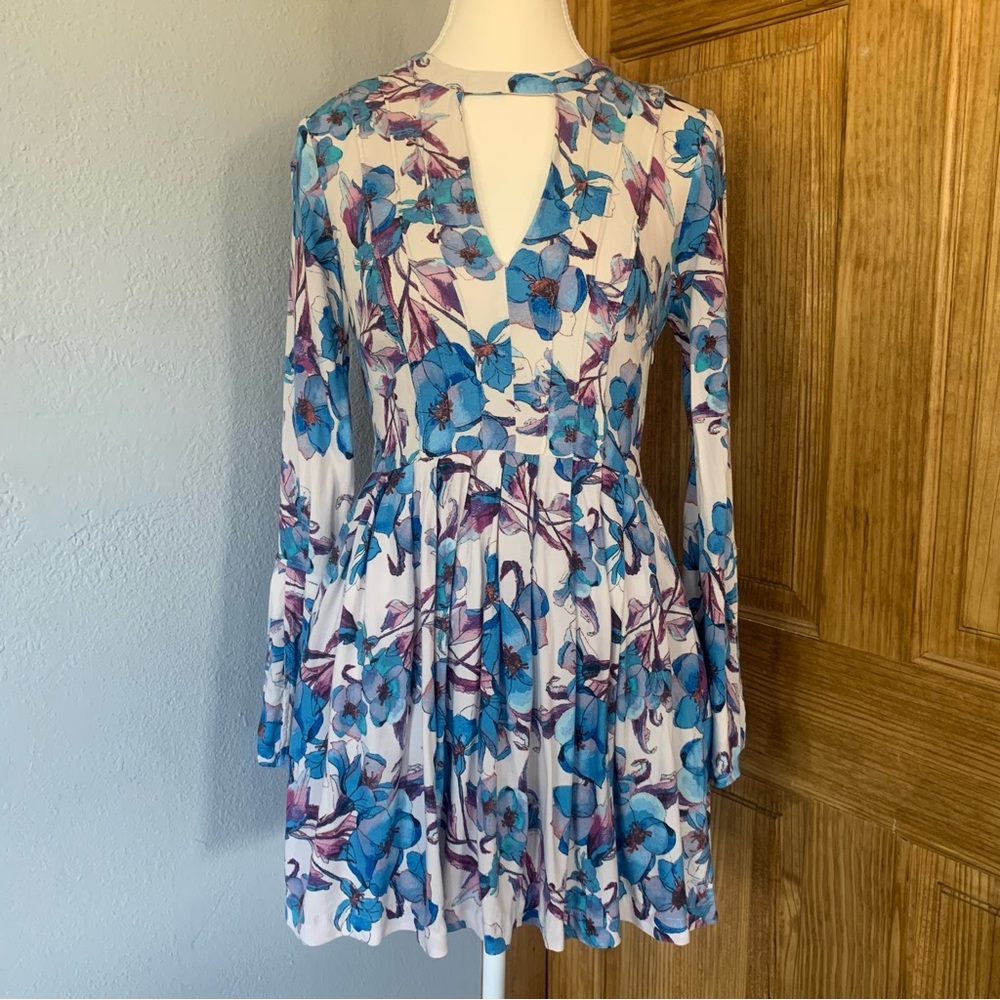 FreePeople Watercolor Flower Blouse